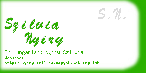 szilvia nyiry business card